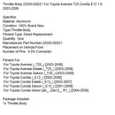 2004-2009 Toyota Corolla Verso (zer_, Zze12_, R1_) Těleso škrticí klapky 22030-0D021