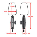 Pair Motorcycle Folding Adventure Mirrors Rear View Mirrors For ATV Dirt Bike