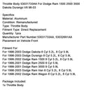 1998–2002 Dodge Ram Wagon 8 Zyl. 5,2 l, 8 Zyl. 5,9 l Drosselklappengehäuse 53031733AA 53032691AA