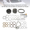 2012–2015 Nissan VERSA L4 1,6 l 1,8 l Getriebe Master Rebuild Kit &amp; Riemenscheibe mit Riemen JF015E RE0F11A 29T