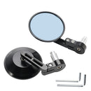 2x Motorrad Rückspiegel Lenkerendenspiegel Rund Blau Glas 7/8" Spiegel E-geprüft