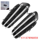 Paar Flügel Fender Grille Abdeckung Panel Für BMW 5 Series E39 E60 E61 M5 51137896850