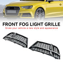 Tåkelysdeksel Bezel Grill Grill Passer AUDI A3 S-LINE 2017-2019 8V