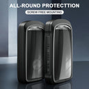Aluminum Alloy TPU Finish Silver Car Key Case Cover with Buckle for Mazda CX-4 CX-5
