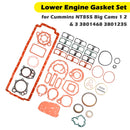 Lower engine gasket set for Cummins NT855 Big Cams 1 2 &amp; 3 3801468 3801235