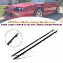 1991-1992 Chevrolet Camaro Exterior 2 piezas Sellos de ventana de puerta exterior Número de pieza 1AWSK00155
