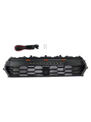 Grade preta da grade do pára-choque dianteiro para Toyota Tacoma 2024+ com barra de luz LED &