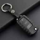 Læder og silikone bilnøglecover med spænde til Volkswagen Golf MK6
