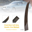 Front left door handle trim for BMW 5 Series E60 E61 (2004–2006) in walnut wood