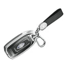 Aluminum Alloy TPU Silver Car Key Cover with Buckle for Ford