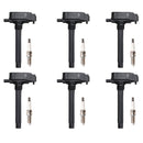 Bobina de ignição + vela de ignição 6pcs UF807 para Dodge Ram Chrysler 3.6L 2016-2021