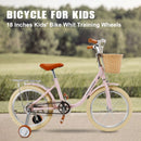Bicicleta infantil de 18 polegadas para meninos e meninas (7 a 9 anos) com cesta.