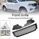 2015-2020 Nissan Navara NP300 D23 Mattsvart främre stötfångargrill