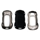 Funda de cuero gris para llave de coche, aleación de zinc, para Lexus ES260h/RX350h/LS500h
