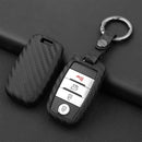 Capa para chave de carro em couro e silicone com fivela para Kia