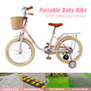 Bicicleta infantil de 18 polegadas para meninos e meninas (7 a 9 anos) com cesta.