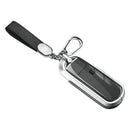 Aluminum Alloy TPU Finish Silver Car Key Case Cover with Buckle for Mazda CX-4 CX-5