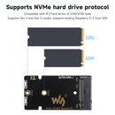 Raspberry Pi 5 PCIe til M.2 Adapter 5/5B utvidelseskort Nvme Hard Drive Protocol