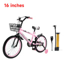 Bicicleta infantil de 16 polegadas para meninas de 5 a 7 anos com rodinhas cesta BMX