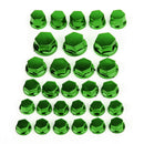 30x 5 sizes Motorrad Grün Plastic Hexagon Socket Schraube Covers Schraube Nut Kappe Abdeckung Universal