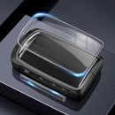 Aluminum Alloy TPU Finish Silver Car Key Case Cover with Buckle for Mazda CX-4 CX-5