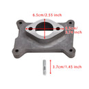 2044 A natural aluminum performance carburetor adapter 2044
