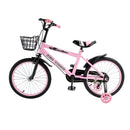 14" Bicicleta infantil com assento ajustável e rodinhas de apoio.