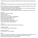 2004 og oppover GM 4L60E girkasse Super Master gjenoppbyggingssett med stål og stempler