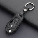 Capa de couro e silicone para chave de carro com fivela para Ford