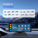 10,26"" Tragbares Bluetooth-Autonavigationssystem mit kabelloser CarPlay-Funktion und AHD-Kamera