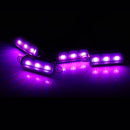 6 stk. frontgitter LED-belysning RGB med APP-controller til SUV terrængående køretøjer
