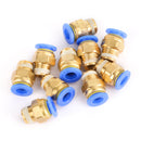 10 stk. 6 mm 1/8" Pneumatiske trykluftforbindelser stikfittings stik