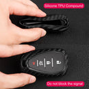 Capa de couro e silicone para chave de carro com fivela para Chevrolet