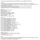 2008-2011 LEXUS RX350 V6 3.5L Kit de solenoide de transmisión con arnés de cableado U660E