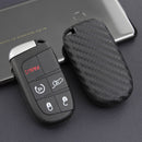 Capa para chave de carro em couro e silicone com fivela para Jeep