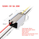1 - 5a wasserdichte DC/DC -Konverter -Stromversorgungsregler 12V/24 V auf 5 V