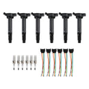 2007-2015 Lexus GS350 RX350 LS600H Toyota Sienna 6 bobinas de ignição + conector + vela de ignição UF487 90919-02251