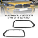 2018-2023 BMW X2 Series F39 Carbon Fiber Front Kofanger Grill Ramme Cover Trim