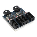 9 Pin USB Header Stecker 1 bis 4 Buchse Motherboard Extension Connector Extender
