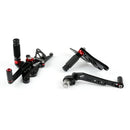 CNC verstellbare Fußrastenanlage Fußstütze Peg Rear Set für Suzuki GSXR1000 2009-2016 Blac Generic