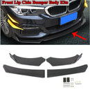 4PC Universal Front Bumper Lip Body Kit Spoiler Fit GMC Honda Civic Carbon Fiber Generic