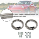 TH350 700R4 TH400 52" Length SS braided gearbox cooler hoses
