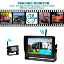 7" Wireless AHD 1080P Display 1CH Rear View Backup Camera Set for Truck Trailers