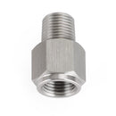 1/8" NPT hann til M10x1.0 hunn rustfritt stål oljetrykkmåleradapter