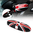 Union Jack UK Flag Rückspiegelabdeckung für MINI Cooper R55 R56 R57 Schwarz/Rot