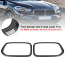 2018-2023 BMW X2 Series F39 Carbon Fiber Front Kofanger Grill Ramme Cover Trim