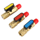 3x Straight Ball Valves 1/4"& 5/16" SAE Refrigerant HVAC A/C Tech Hand Werkzeug