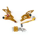 CNC verstellbare Fußrastenanlage Fußstütze Peg Rear Set für Suzuki GSXR1000 2009-2016 Blac Generic