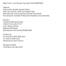 2008-2012 Audi A4 S-LINE S4 Höger stötfångare Svart Dimljus Grillskydd 8K0807682C Universal