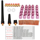 58x Tig Welding Torch Stubby Benzin Lens Consumables -up Satz für Wp-9/20/25